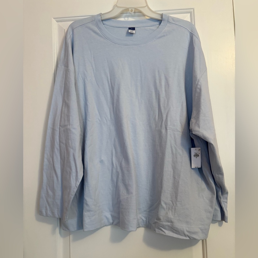 NWT Old Navy Vintage Tee-Long Sleeve Women’s 2X Light Blue